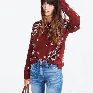 Madewell bandana pullover sweater